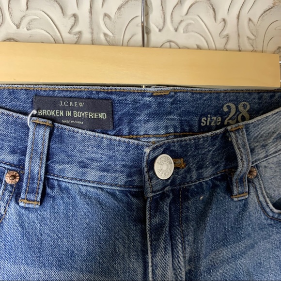 J. Crew Broken in Boyfriend Crop Jean Distressed - Picture 4 of 9